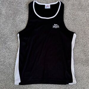 Black and White Lonsdale Tank Top